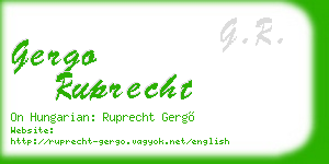 gergo ruprecht business card
