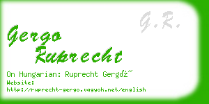 gergo ruprecht business card